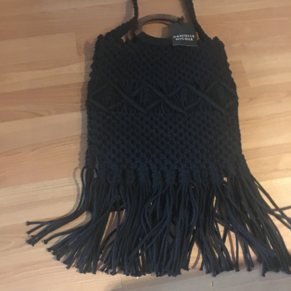 danielle nicole macramé handbag